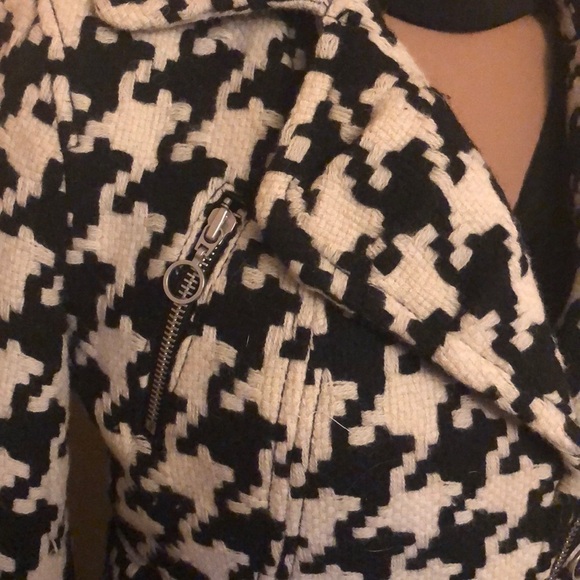 Express wool houndstooth moto style jacket - Picture 4 of 6